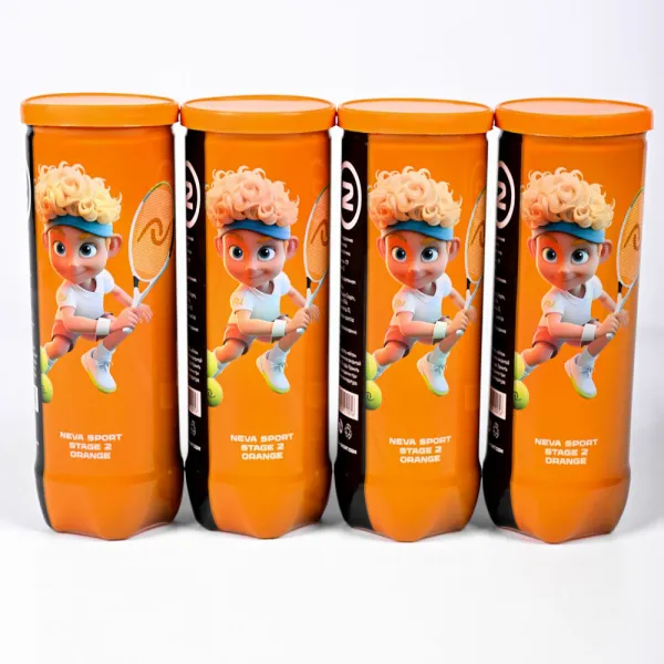Мяч теннисный детский NS Orange, 5021005, уп.3 шт, резина, шерть, нейлон, желто-оранжевый за 613.70 ₽ в Краснодаре