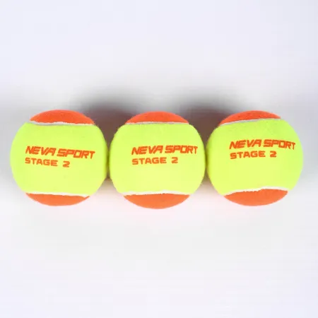 Мяч теннисный детский NS Orange, 5021005, уп.3 шт, резина, шерть, нейлон, желто-оранжевый за 613.70 ₽ купить в Краснодаре