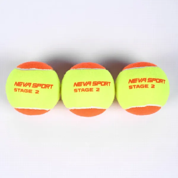 Мяч теннисный детский NS Orange, 5021005, уп.3 шт, резина, шерть, нейлон, желто-оранжевый за 613.70 ₽ в Краснодаре
